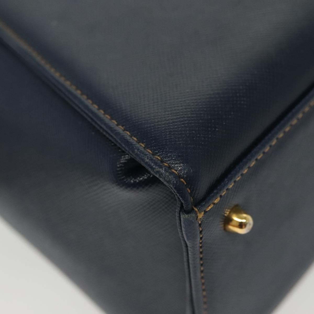 Valentino Garavani Vintage Handbag Leather, NAVY, LEATHER, Handbag