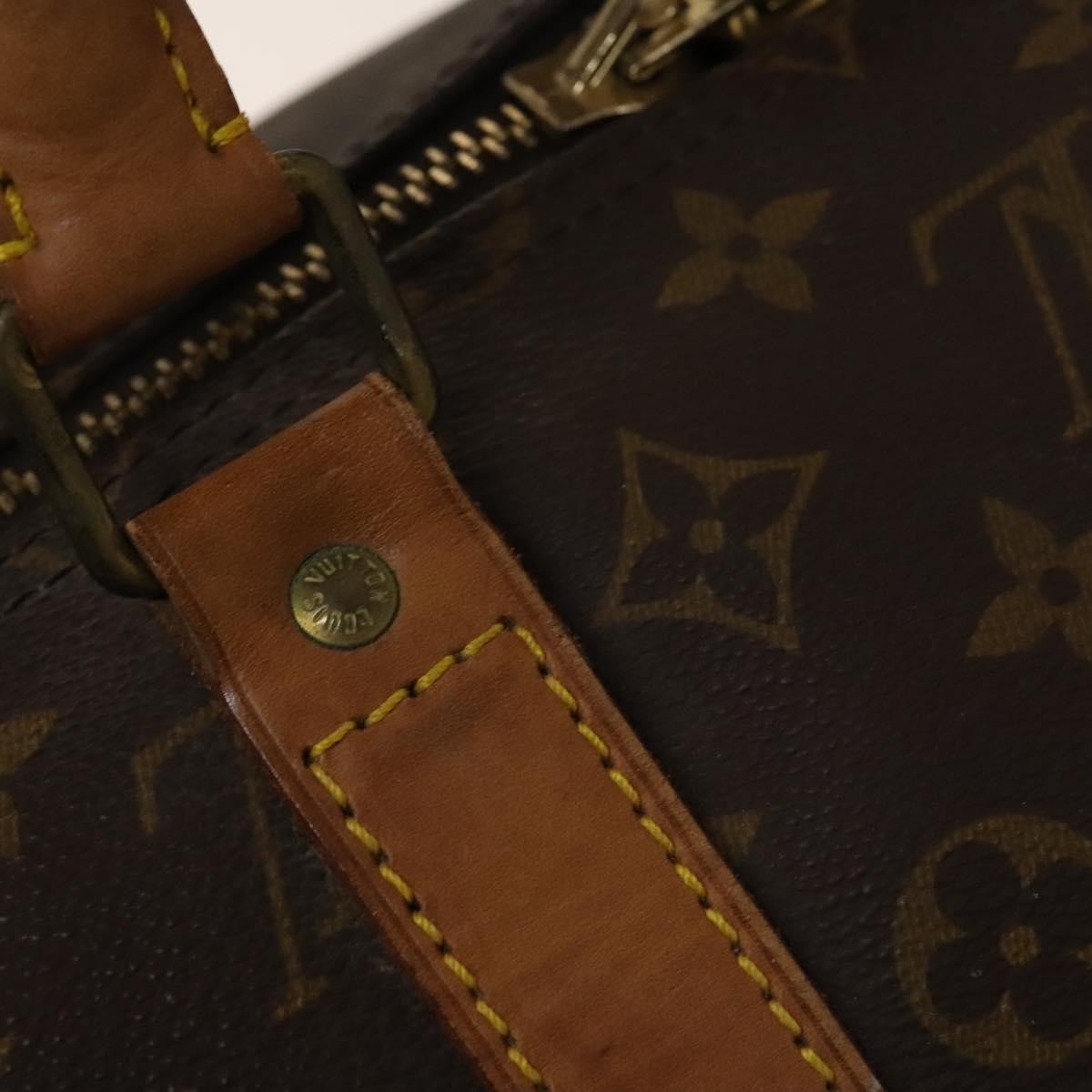 Louis Vuitton Keepall Bag Monogram Canvas, BROWN, CANVAS, Travel bag