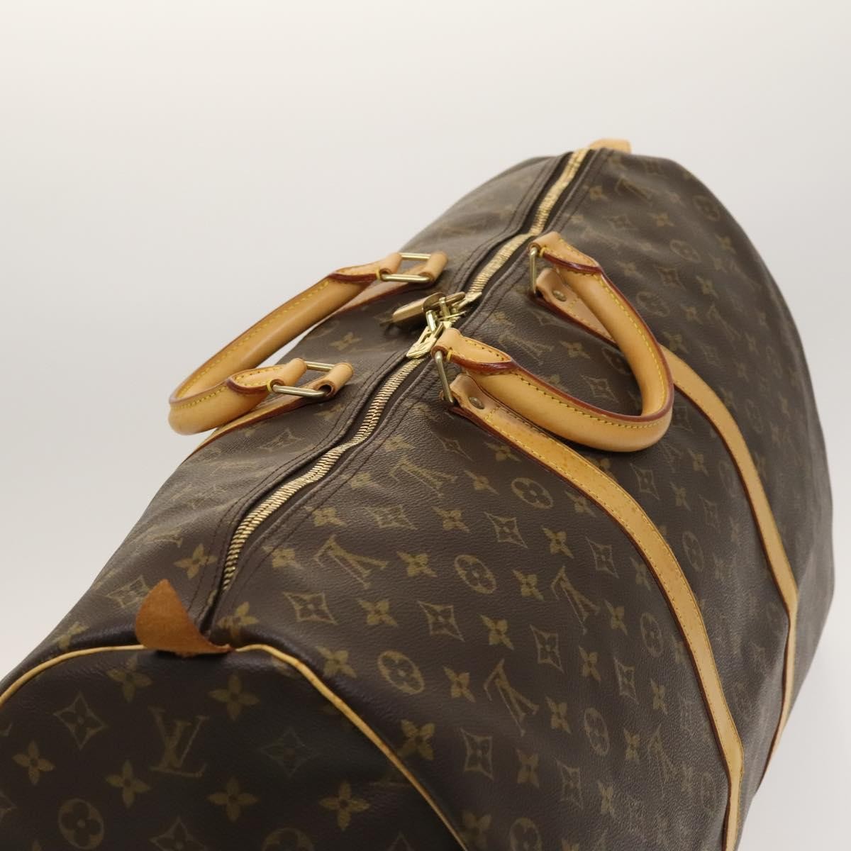 Louis Vuitton Keepall Bag Monogram Canvas, BROWN, CANVAS, Travel bag