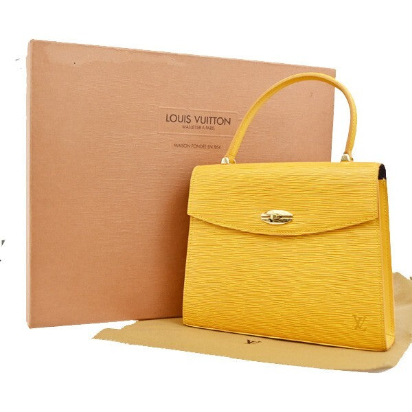 Louis Vuitton Malesherbes Handbag Epi Leather, YELLOW, LEATHER, Handbag