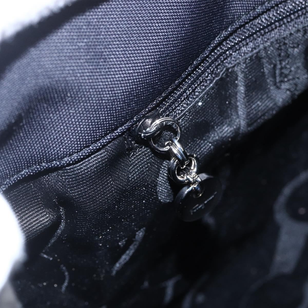 Salvatore Ferragamo Vintage Shoulder Bag Canvas, BLACK, CANVAS, Shoulder bag