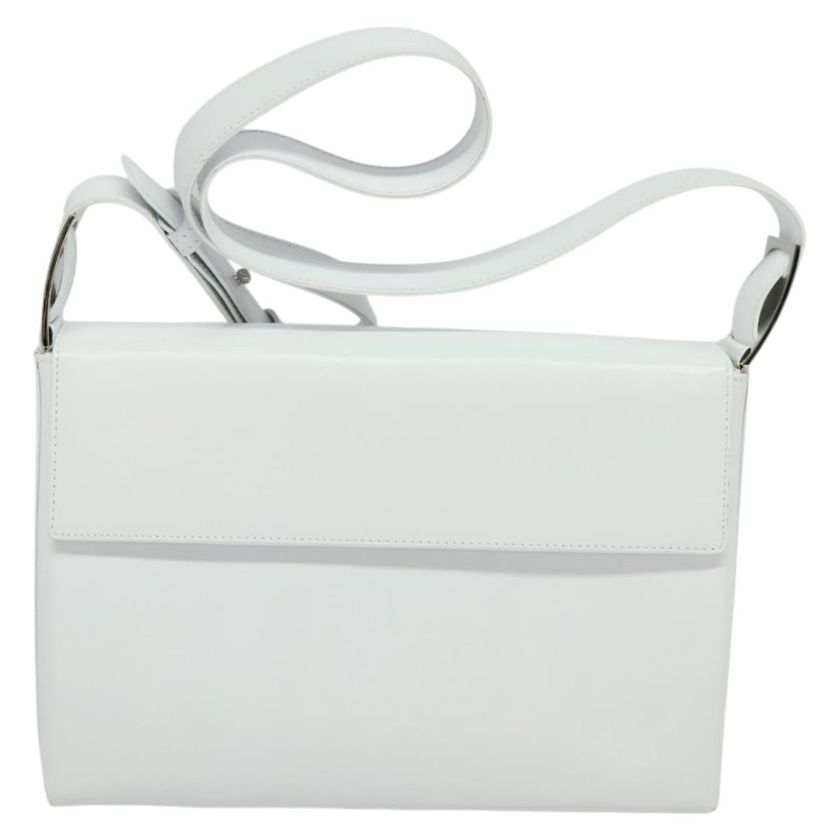 Salvatore Ferragamo Vala Shoulder Bag Leather, WHITE, LEATHER, Shoulder bag