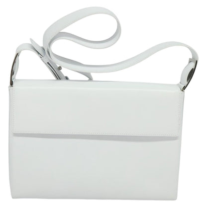 Salvatore Ferragamo Vala Shoulder Bag Leather, WHITE, LEATHER, Shoulder bag