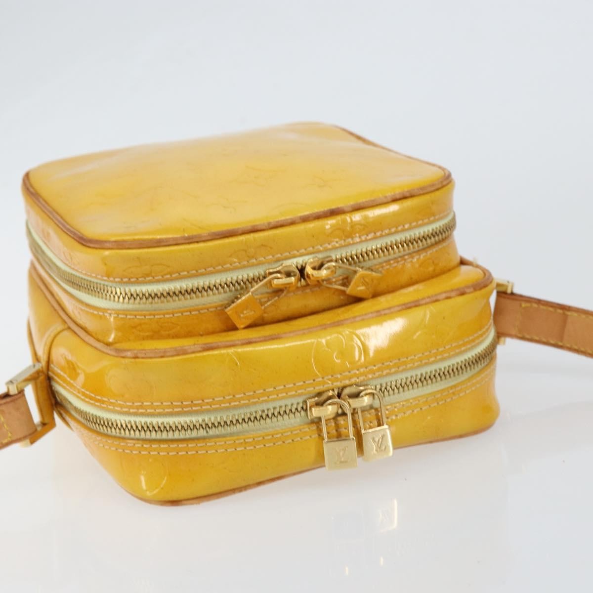 Louis Vuitton Wooster Handbag Monogram Vernis, YELLOW, PATENT_LEATHER, Shoulder bag