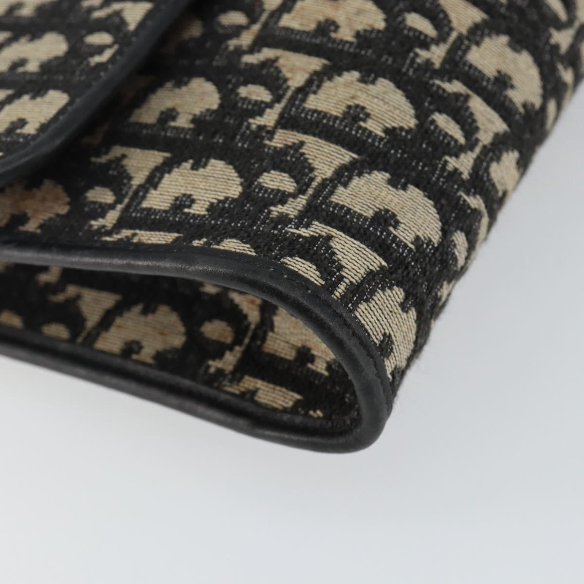 Christian Dior Vintage Trotter Shoulder Bag Canvas, NAVY, CANVAS, Shoulder bag