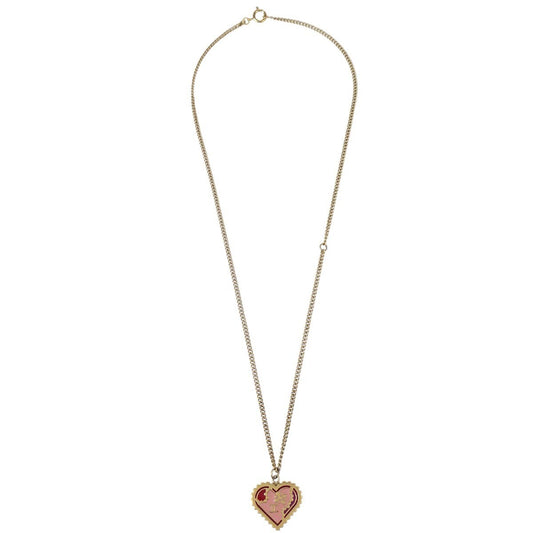Chanel CC Heart Pendant Metal  with Crystals, GOLD, GOLD_PLATED, Pendant & Charms