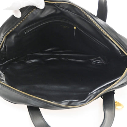 Christian Dior Vintage CD Handbag Leather, BLACK, LEATHER, Handbag