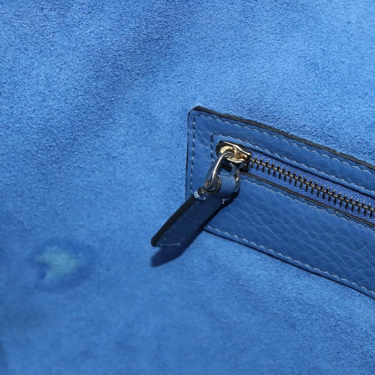 Valentino Garavani Rockstud Shopper Tote Leather, BLUE, LEATHER, Tote bag