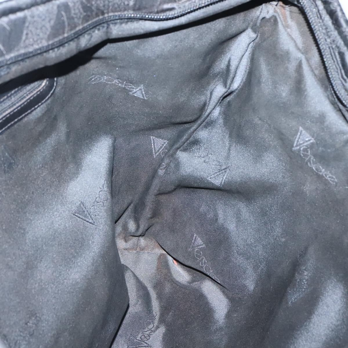 Versace Vintage Tote Nylon, BLACK, NYLON, Tote bag