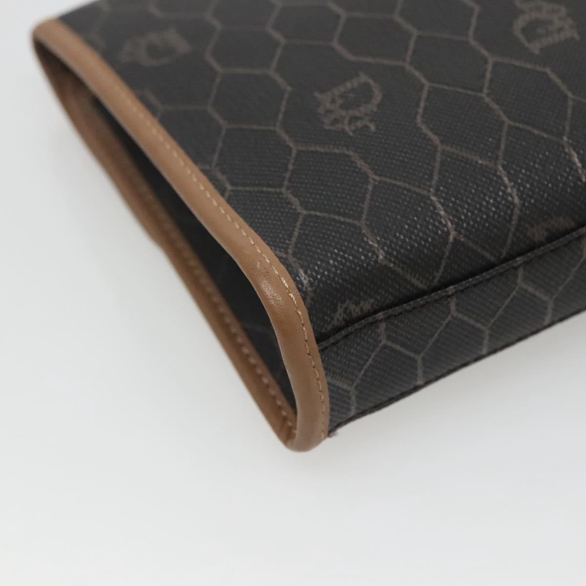 Christian Dior Vintage Honeycomb chain Canvas, BLACK, PVC, Clutche & pouche