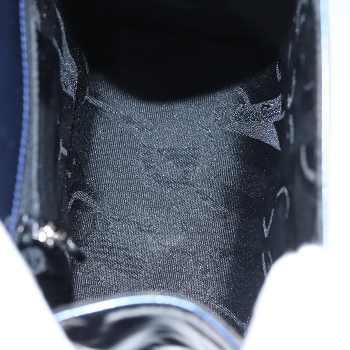 Salvatore Ferragamo Gancini handbag Patent leather, BLUE, PATENT_LEATHER, Handbag