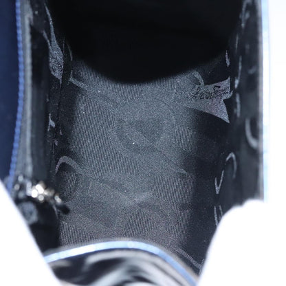 Salvatore Ferragamo Gancini handbag Patent leather, BLUE, PATENT_LEATHER, Handbag