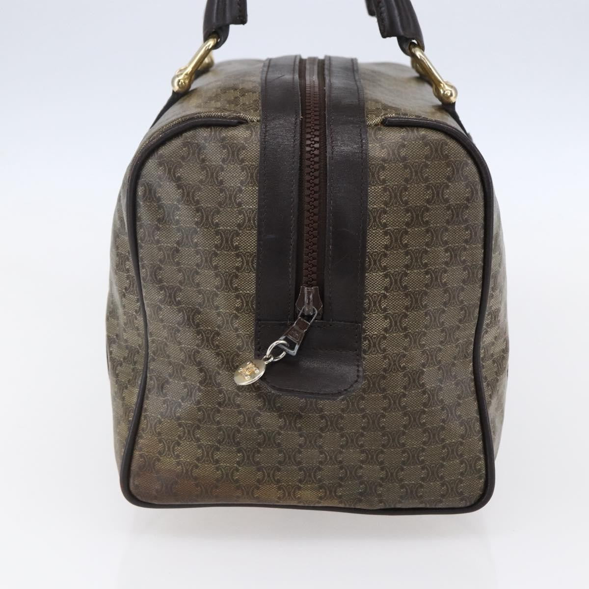 Celine Vintage Duffle Bag Macadam Coated Canvas, BEIGE, CANVAS, Handbag