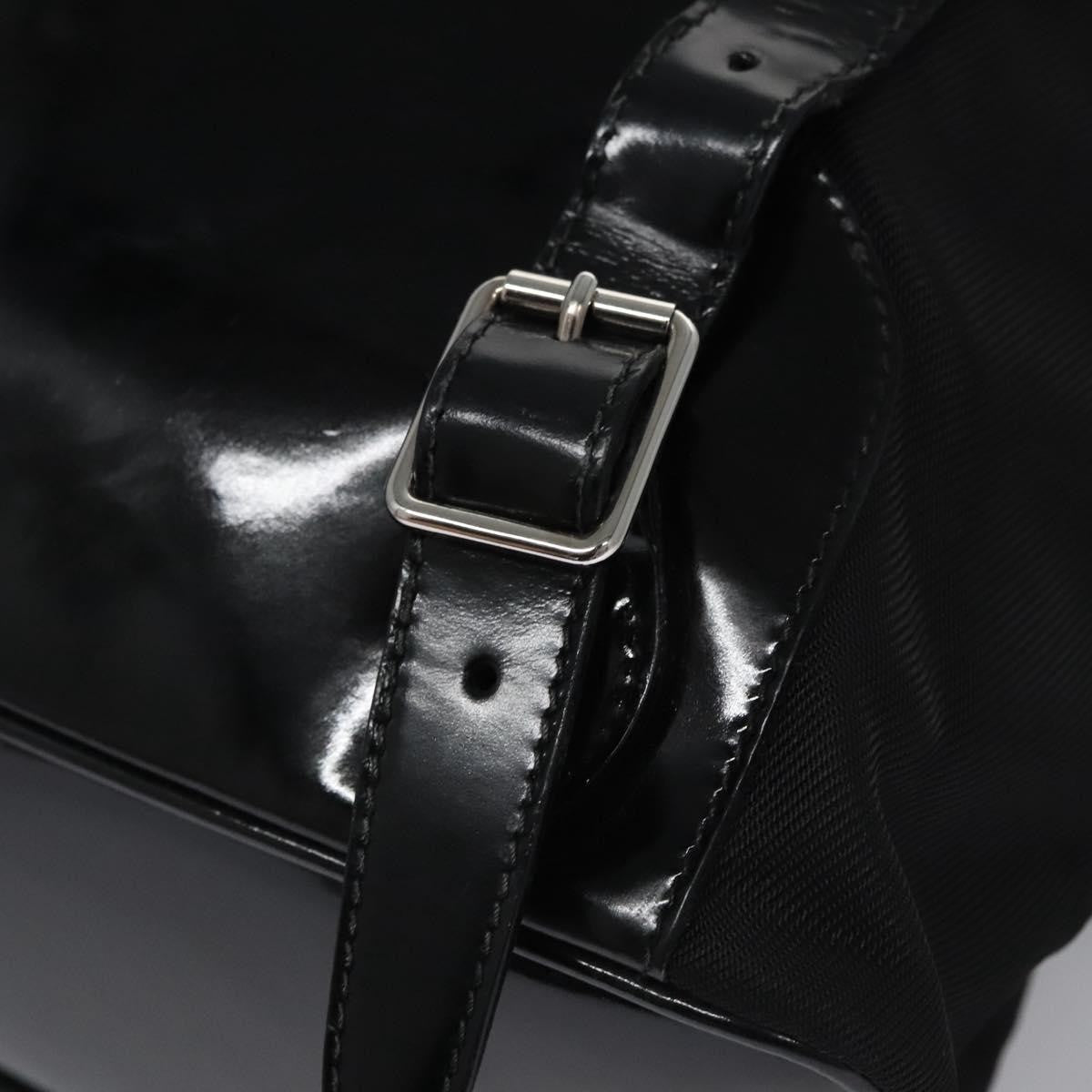 Gucci Vintage Bamboo Backpack Patent, BLACK, PATENT_LEATHER, Backpack