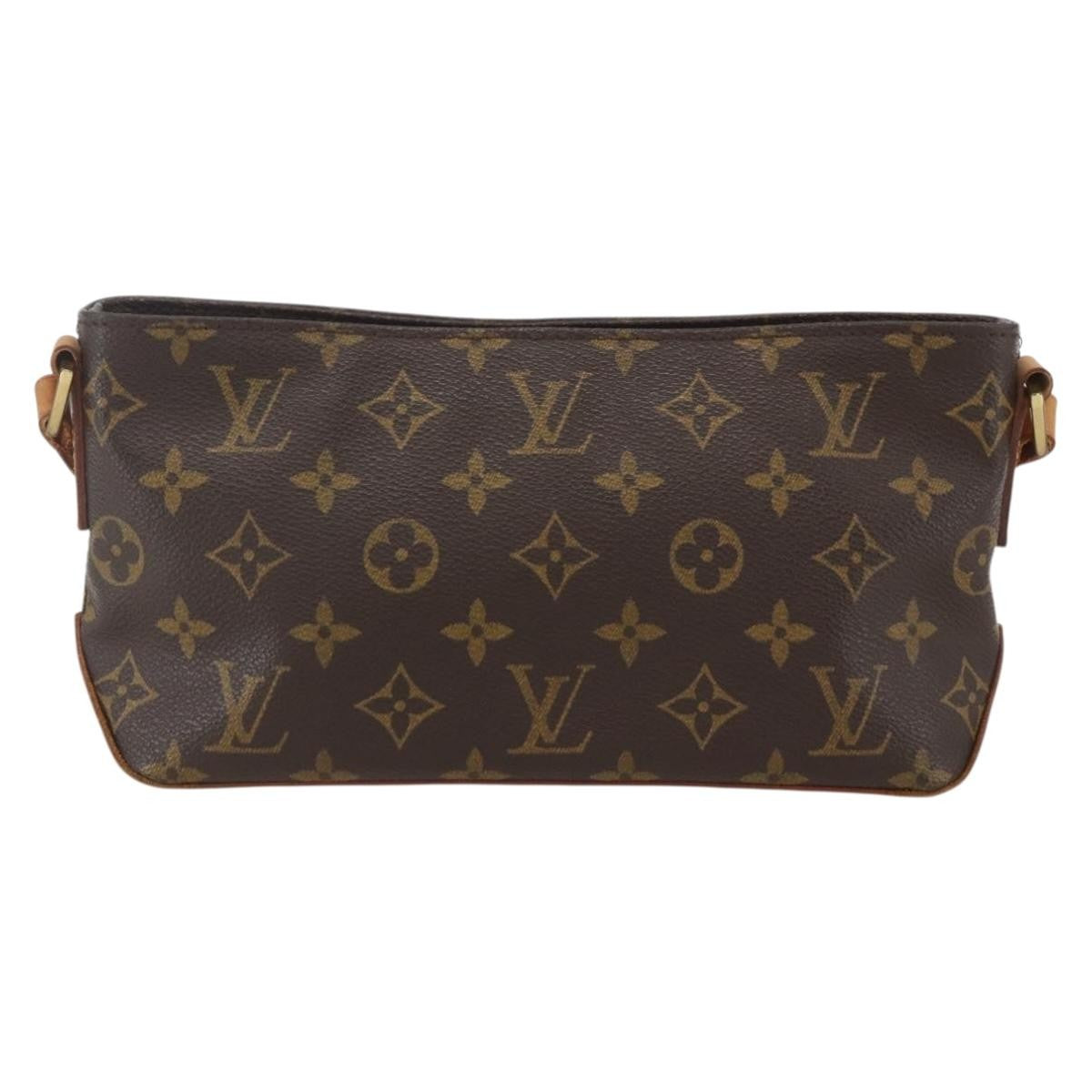Louis Vuitton Trotteur Handbag Monogram Canvas, BROWN, CANVAS, Clutche & pouche