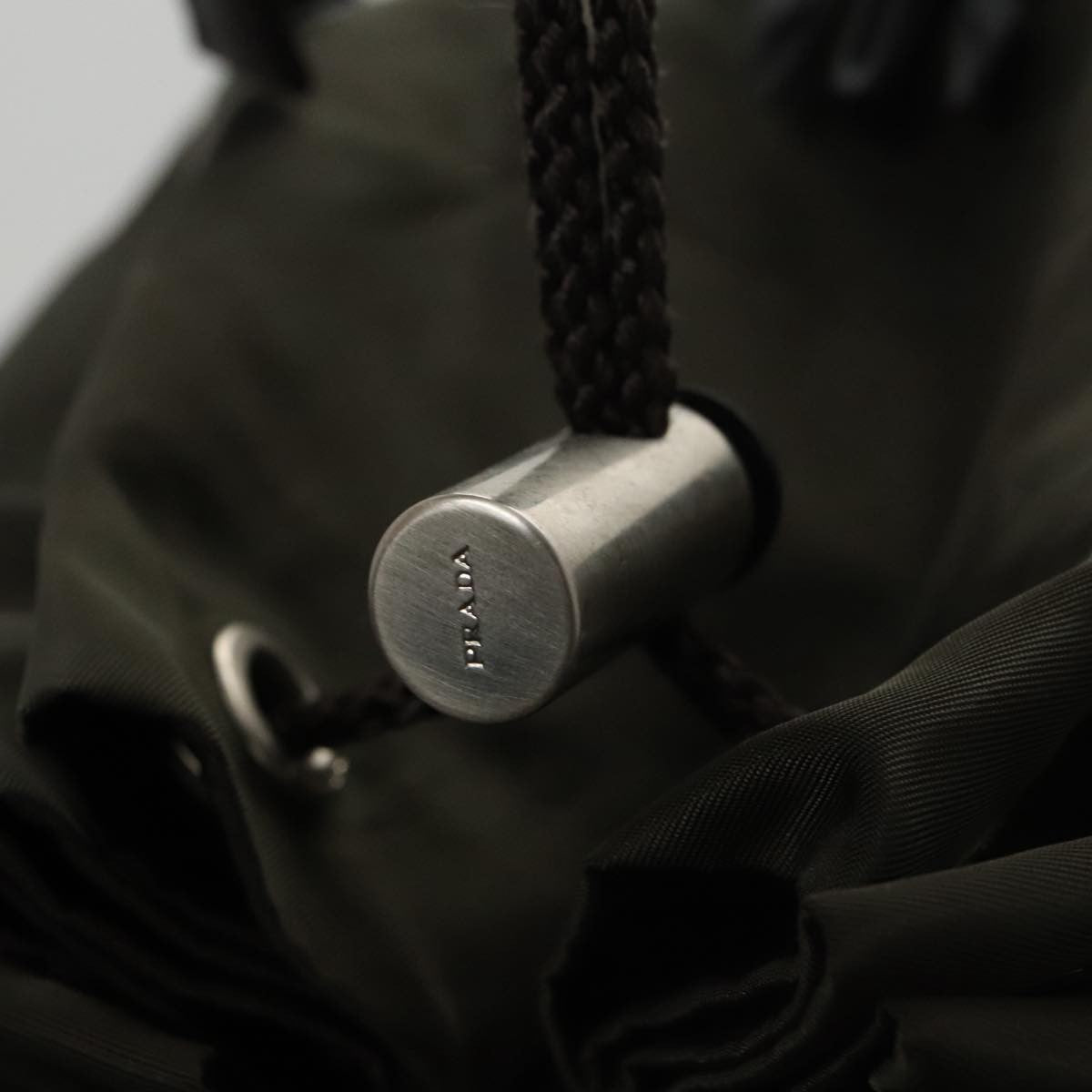 Prada Double Front Pocket Backpack Tessuto, KHAKI, NYLON, Backpack