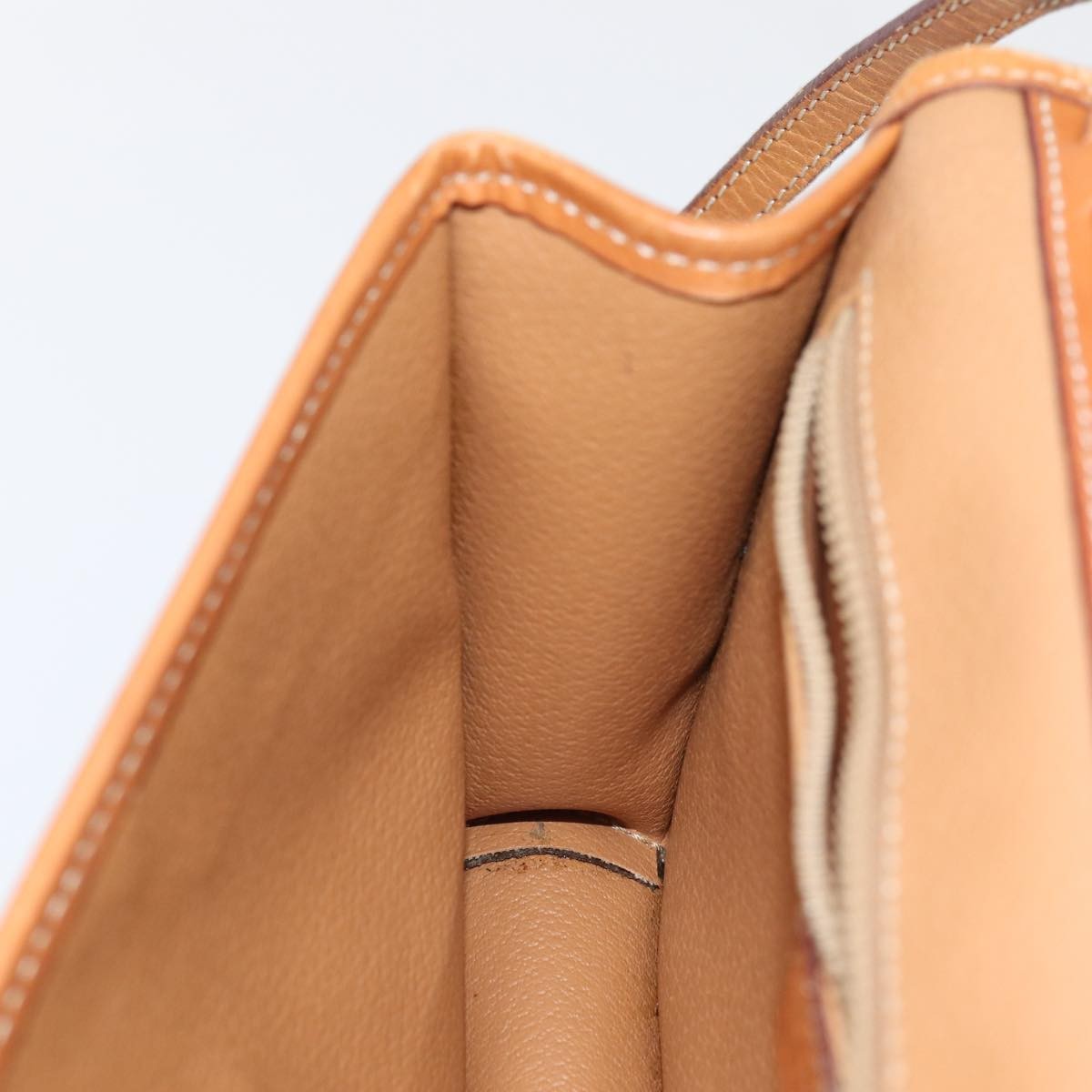 Celine Vintage Macadam Circle Logo Shoulder Bag Canvas and Leather, BROWN, CANVAS, Shoulder bag