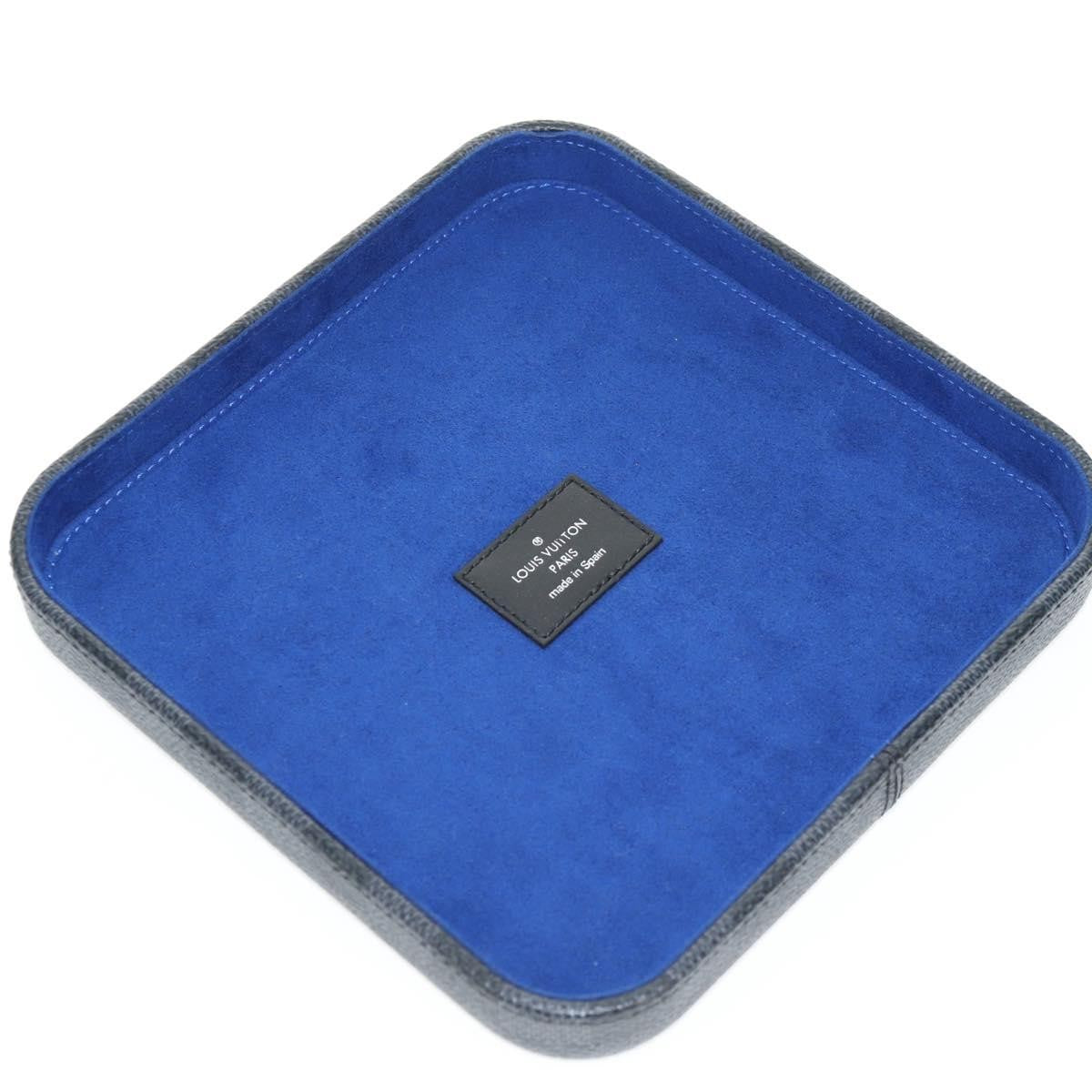 Louis Vuitton Box Camille Case Alps Patches Damier Graphite and Leather, GRAY, CANVAS, Tech accessory