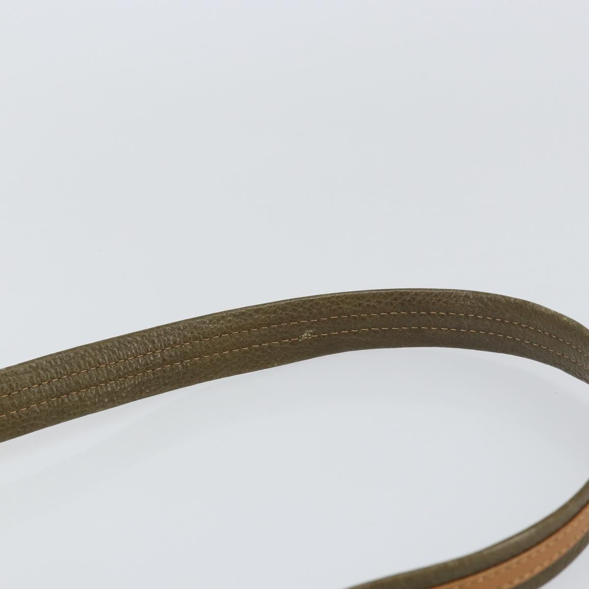 Celine Vintage Shoulder Bag Leather, KHAKI, LEATHER, Shoulder bag