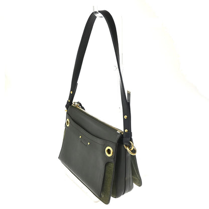 Chloe Roy Shoulder Bag Leather, Black, Suede, Shoulder Bag