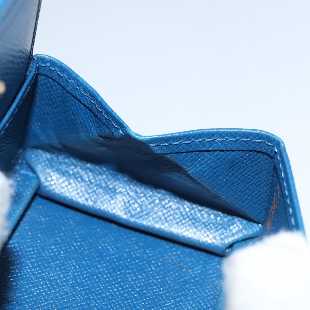 Louis Vuitton Porte Monnaie Boite Epi Leather, BLUE, LEATHER, Wallets