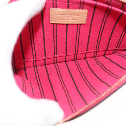 Louis Vuitton Neverfull Pochette Monogram Canvas, BROWN, CANVAS, Clutche & pouche