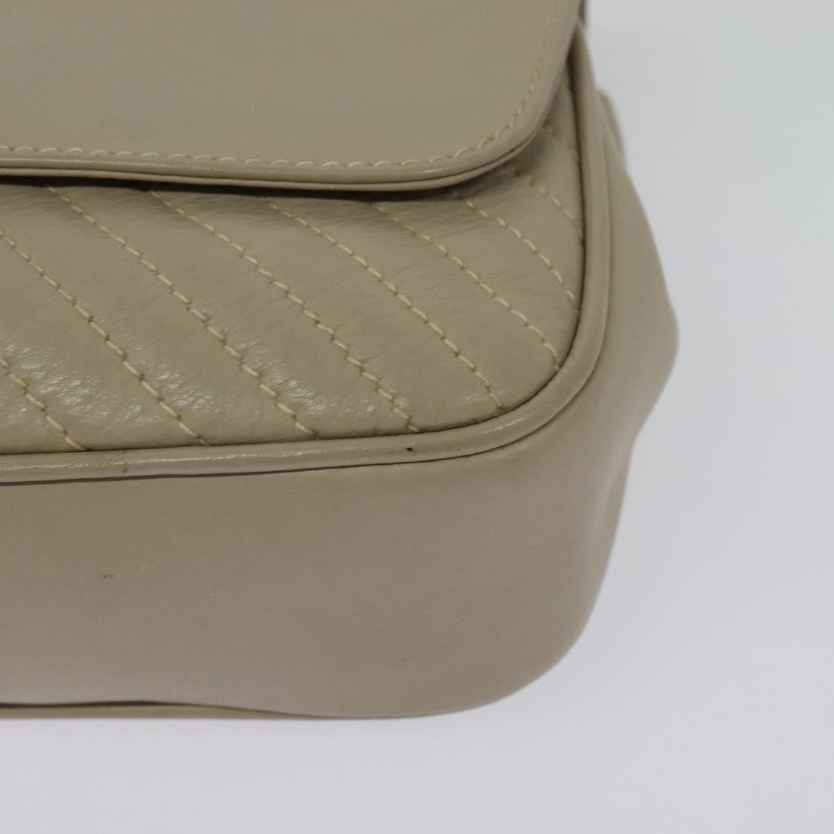 Celine Shoulder Bag Leather, BEIGE, LEATHER, Shoulder bag