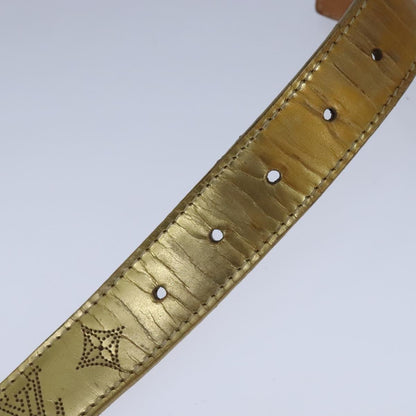 Louis Vuitton Buckle Belt Mahina Leather, GOLD, LEATHER, Belts