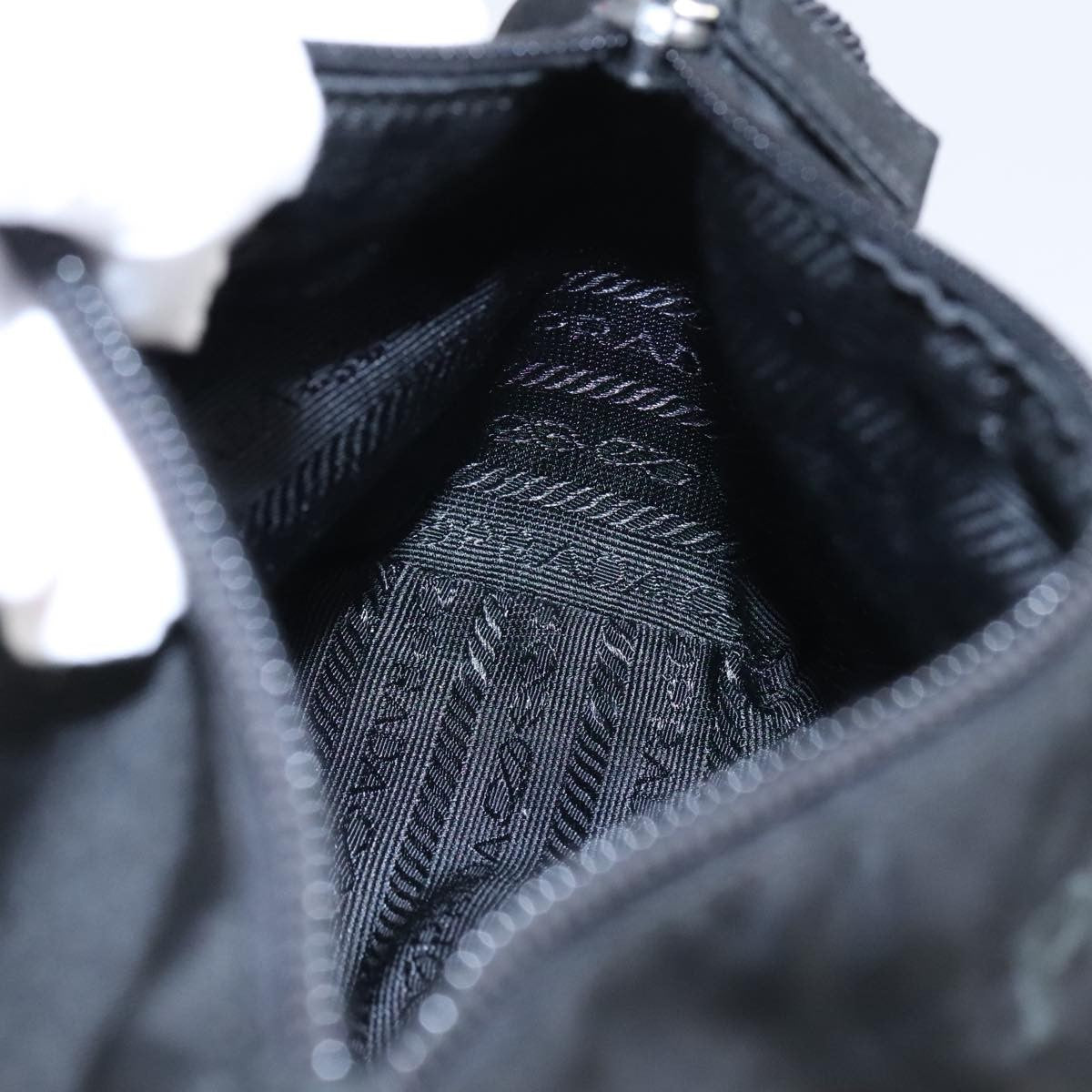 Prada Zip Pouch Tessuto, BLACK, NYLON, Clutche & pouche