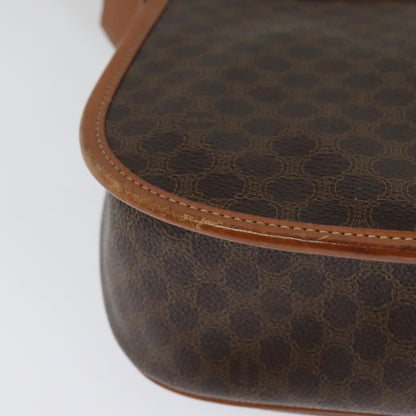 Celine Macadam Shoulder Bag PVC Leather, BROWN, CANVAS, Shoulder bag