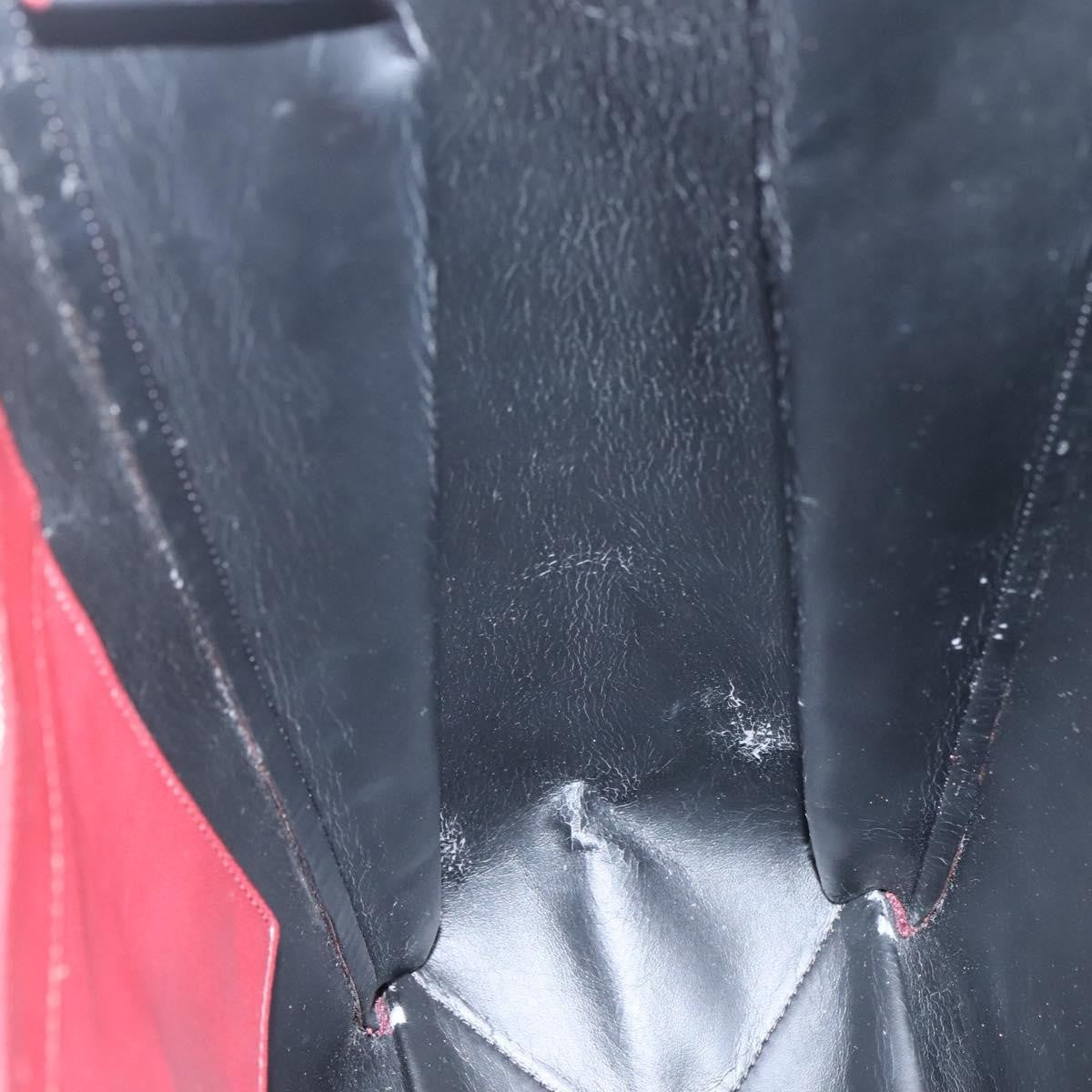 Celine Vertical Cabas Tote Leather, RED, LEATHER, Tote bag