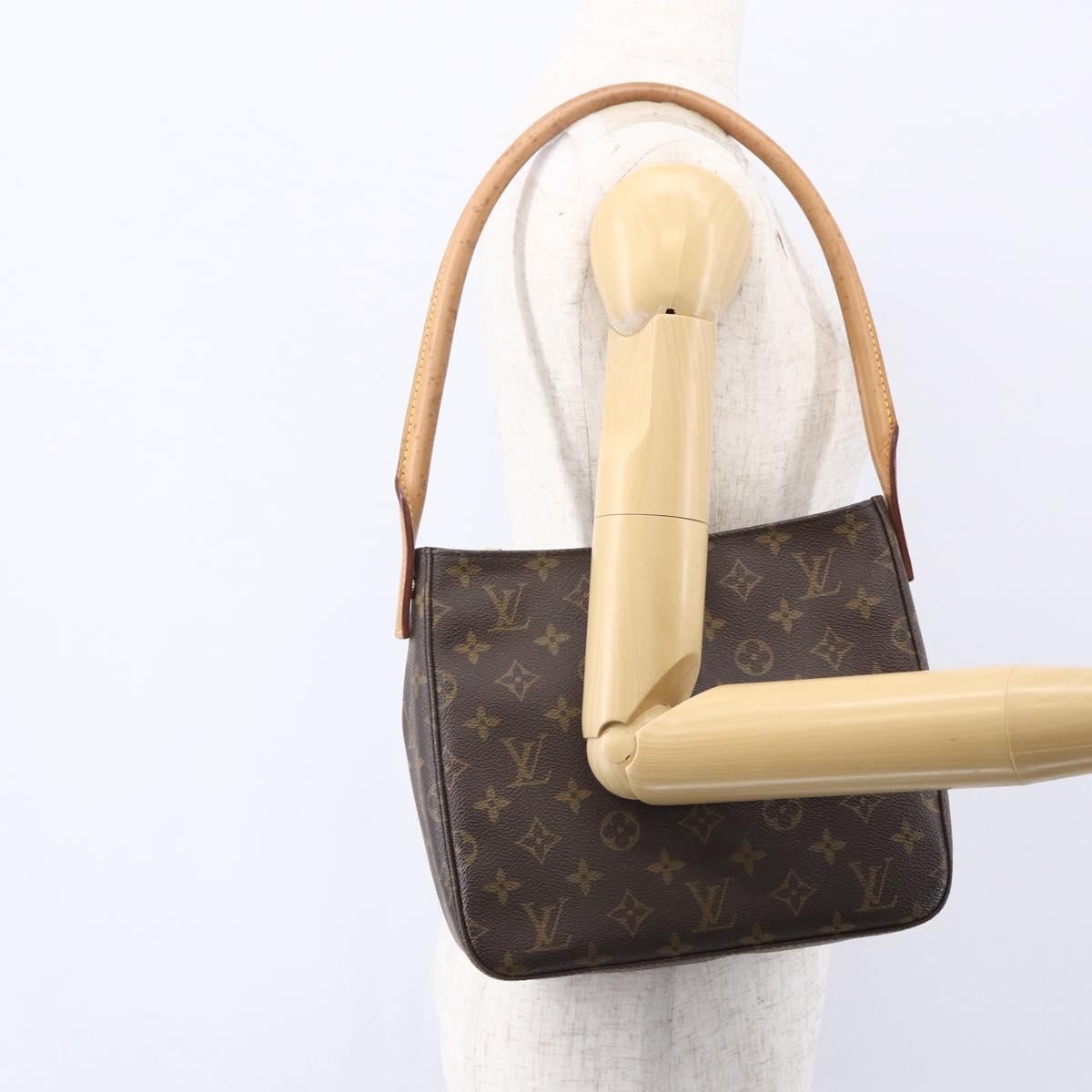 Louis Vuitton Looping Handbag Monogram Canvas, BROWN, CANVAS, Shoulder bag