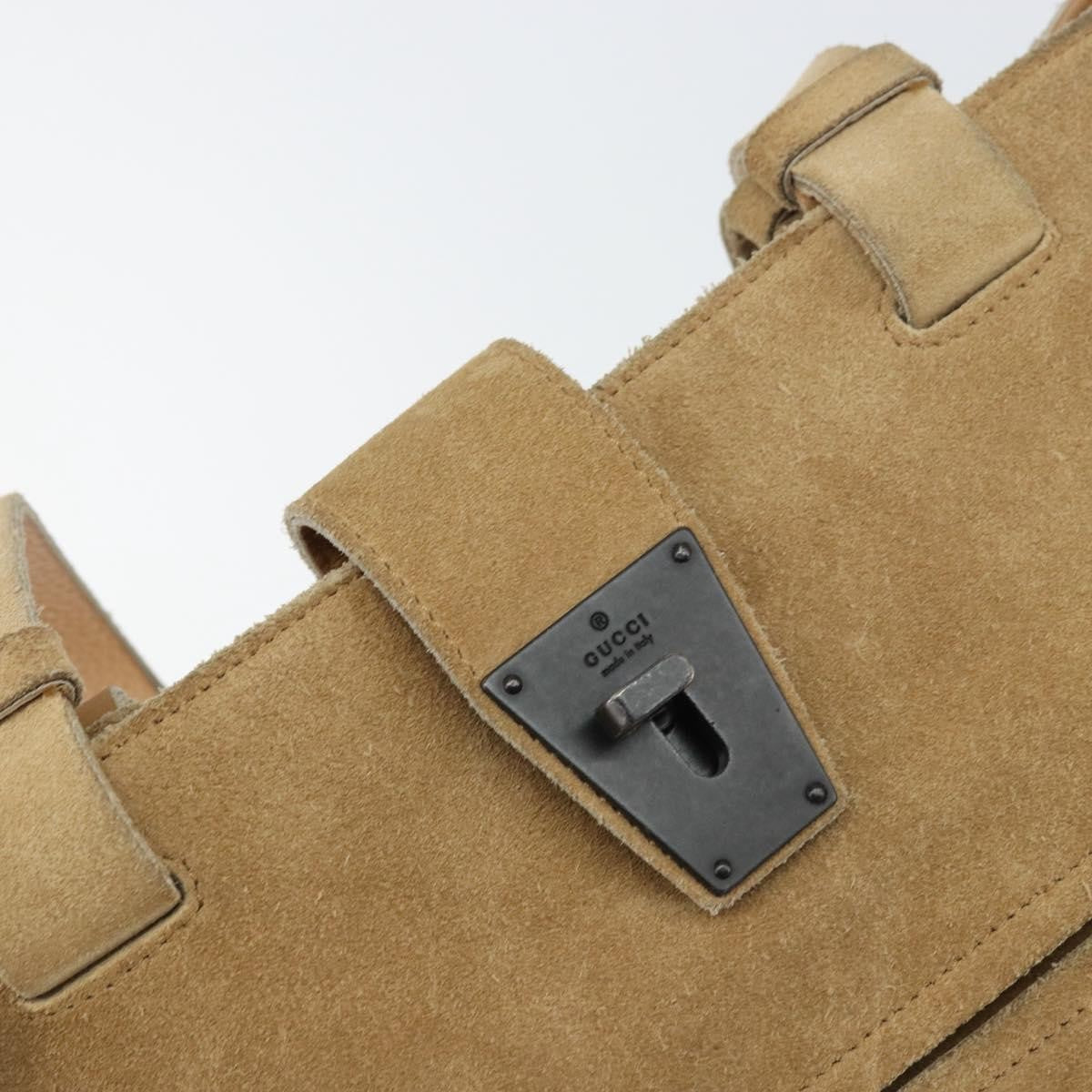 Gucci Vintage Handbag Suede, BEIGE, SUEDE, Handbag