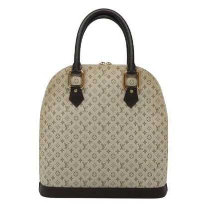 Louis Vuitton Alma Handbag Mini Lin Monogram, Khaki, Canvas, Handbag
