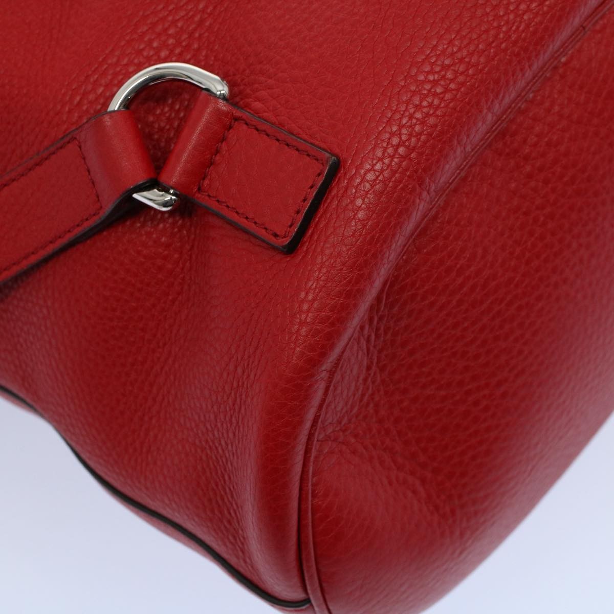 Gucci Soho Drawstring Backpack Leather, Red, Leather, Backpack