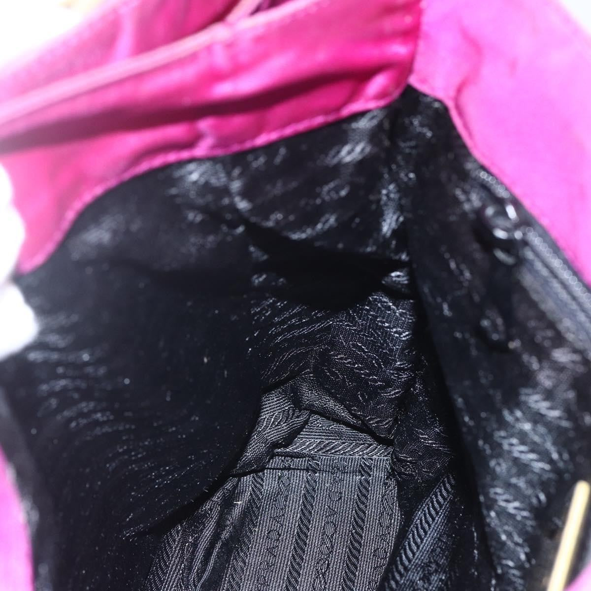 Prada Metal Handles Tote Tessuto, PURPLE, NYLON, Handbag