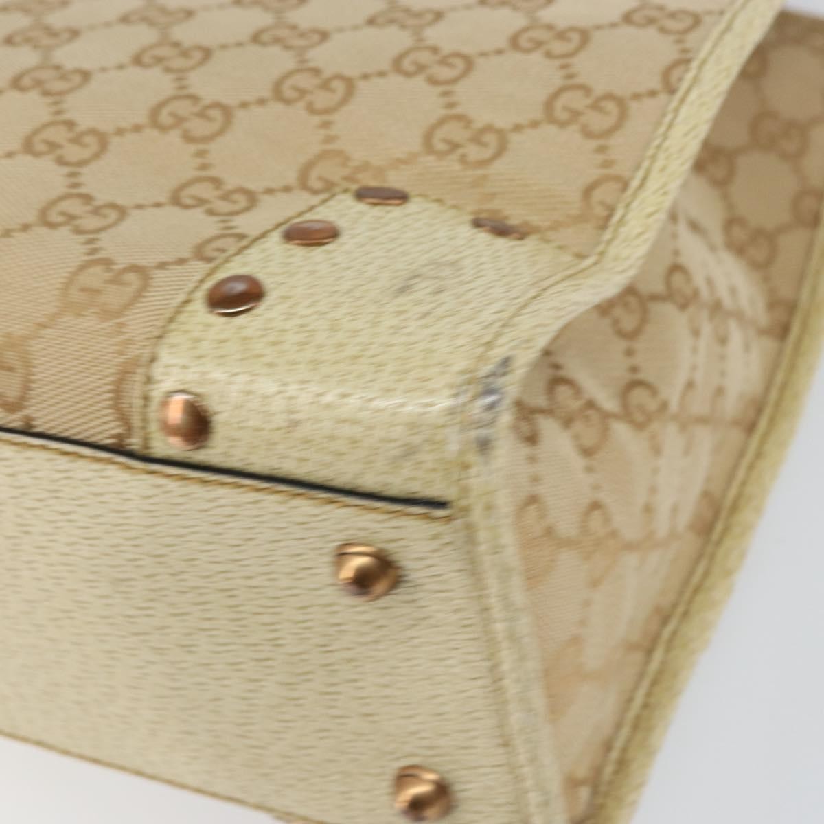 Gucci Open Tote GG Canvas, BEIGE, CANVAS, Tote bag