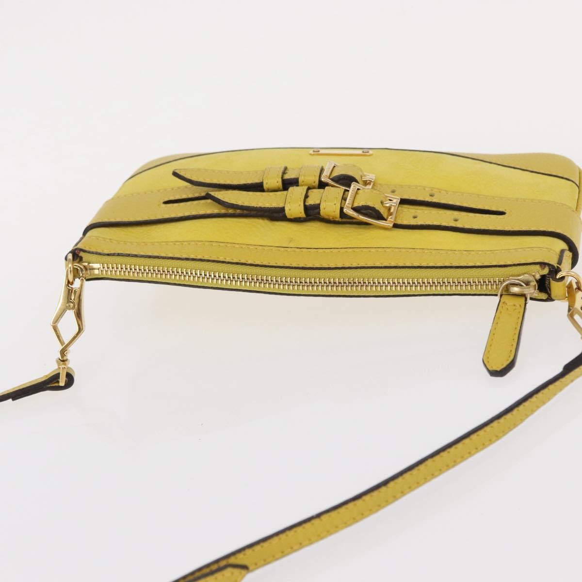 Burberry Vintage Shoulder Bag Leather, YELLOW, LEATHER, Shoulder bag