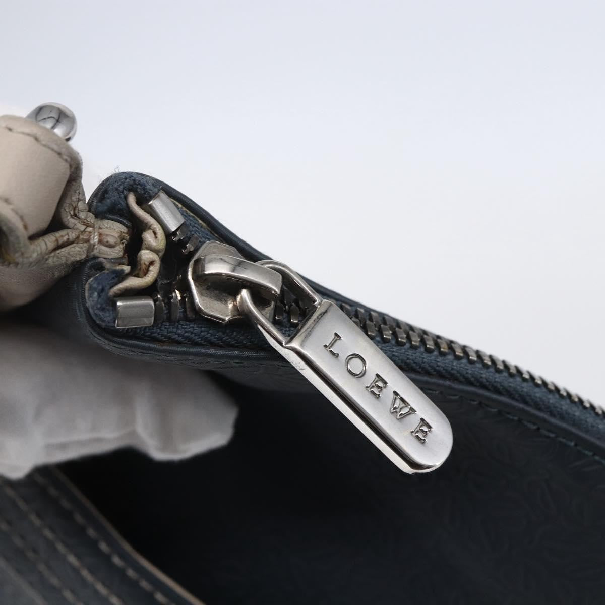 Loewe Anagram Shoulder Bag Canvas, NAVY, PVC, Shoulder bag