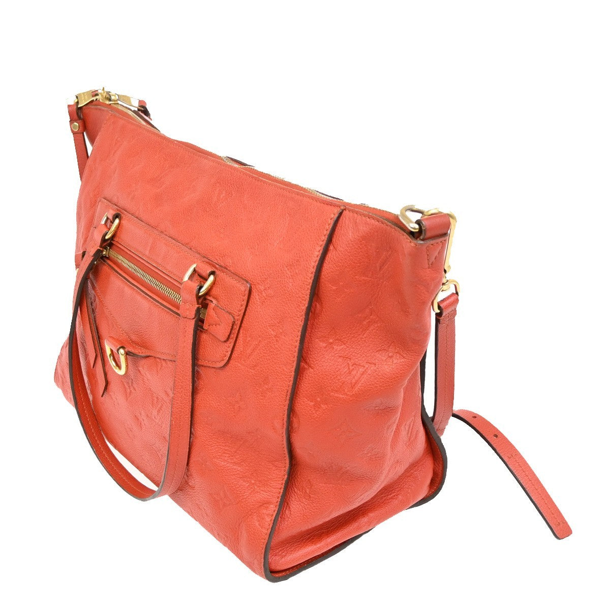 Louis Vuitton Lumineuse Handbag Monogram Empreinte Leather, RED, LEATHER, Shoulder bag