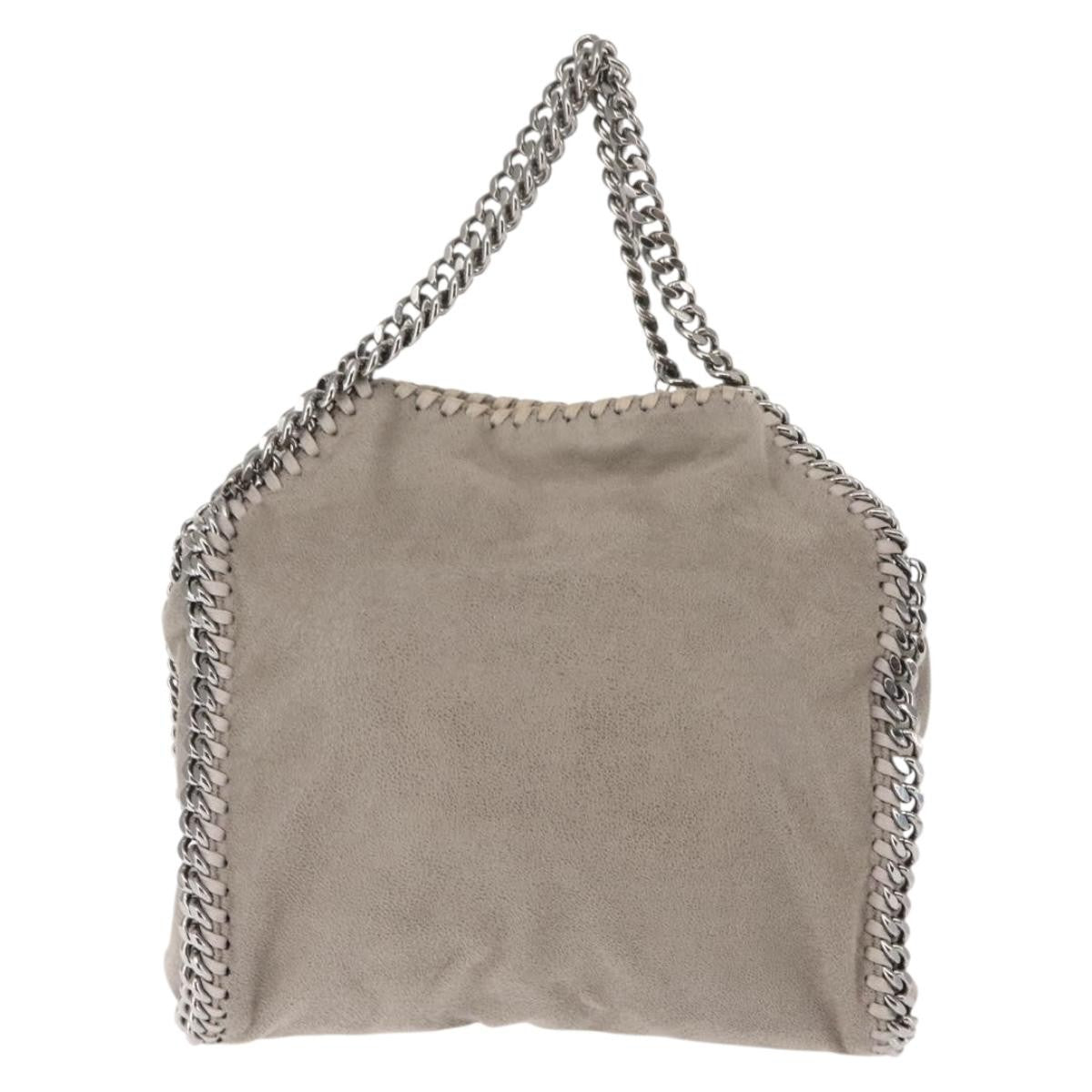 Stella McCartney Falabella Fold Over Crossbody Bag Faux Leather, GRAY, POLYESTER, Crossbody bag