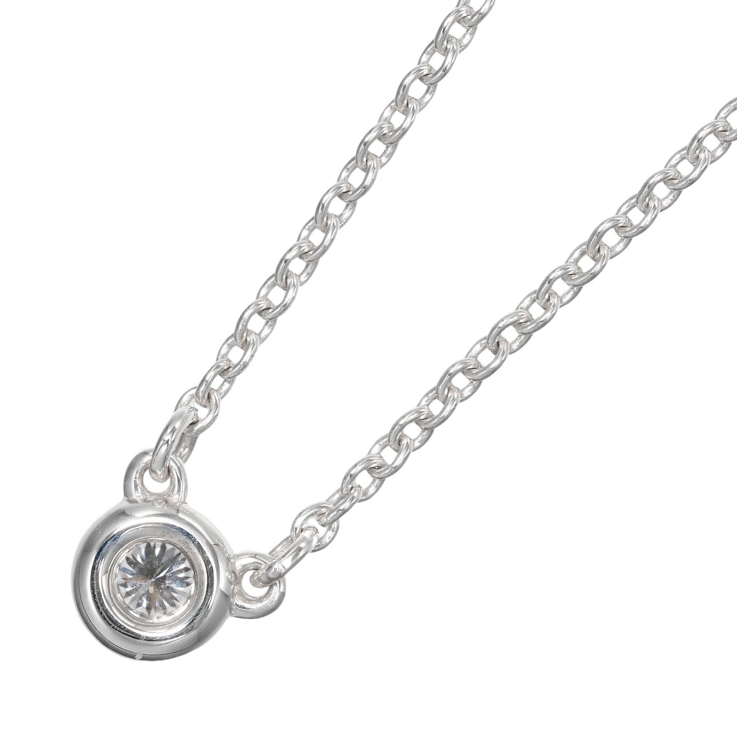 Tiffany & Co. Elsa Peretti Diamonds By The Yard Necklace Sterling silver with Diamond, SILVER, SILVER, Necklace