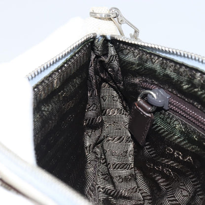 Prada Vintage Pouch Canvas, GRAY, CANVAS, Clutche & pouche