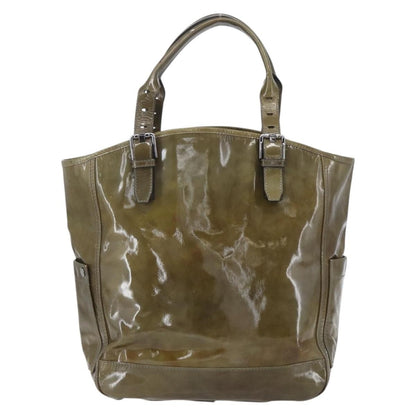 Salvatore Ferragamo Vintage Tote bag Leather, GREEN, PATENT_LEATHER, Tote bag