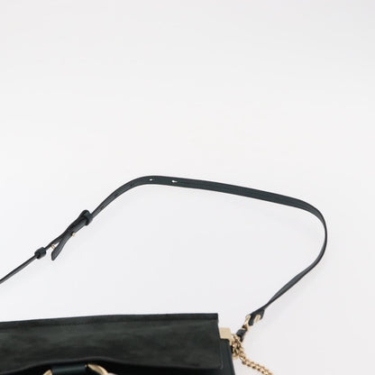 Chloe Faye Shoulder Bag Leather and Suede, KHAKI, SUEDE, Shoulder bag