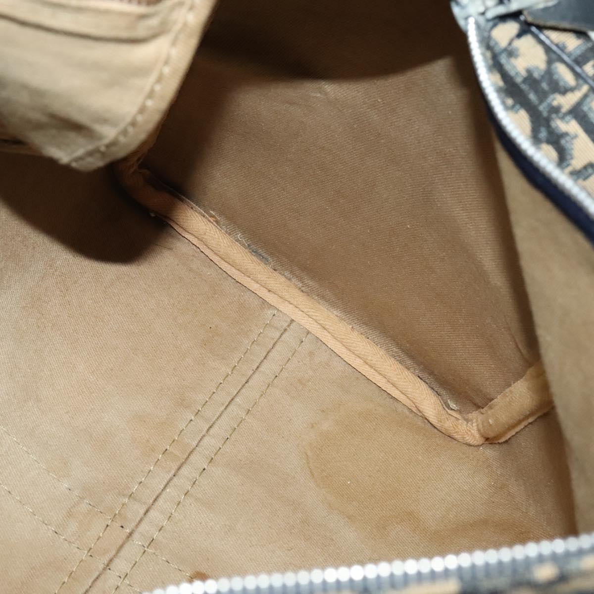 Christian Dior Vintage Trotter Boston Bag Diorissimo Canvas, NAVY, CANVAS, Travel bag