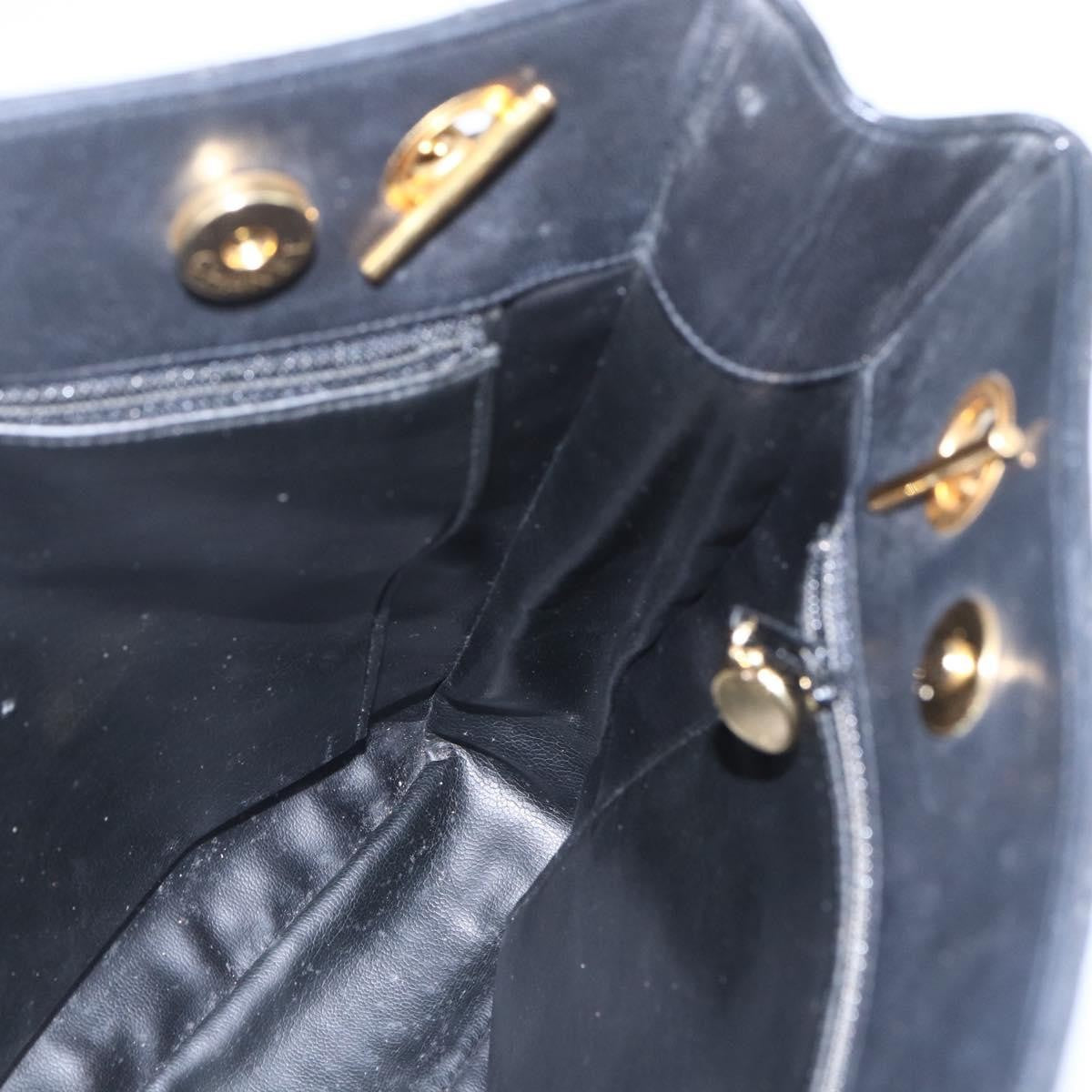 Chanel Vintage Shopping Tote Quilted Lambskin, BLACK, LEATHER, Tote bag