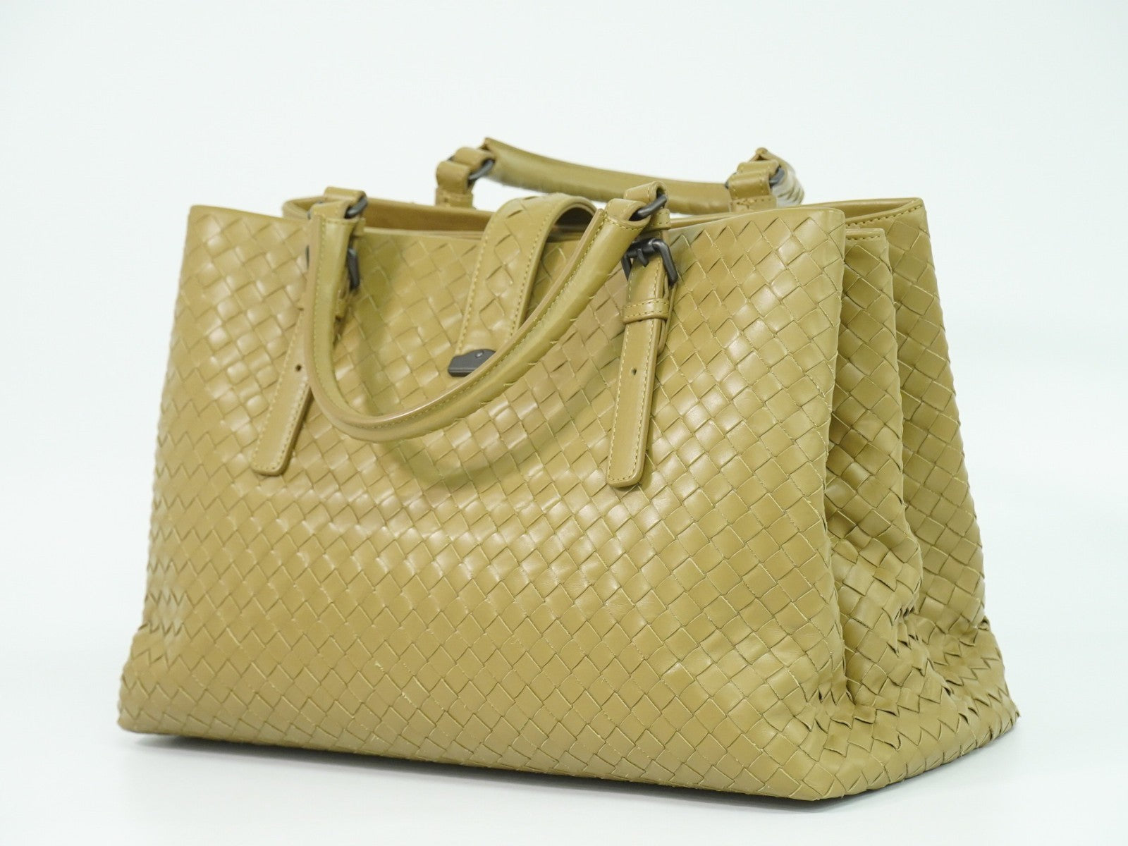 Bottega Veneta Roma Bag Intrecciato Nappa, BROWN, LEATHER, Tote bag