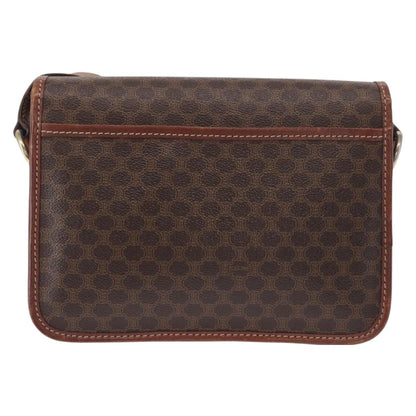 Celine Vintage Macadam Shoulder Bag Canvas, BROWN, CANVAS, Shoulder bag