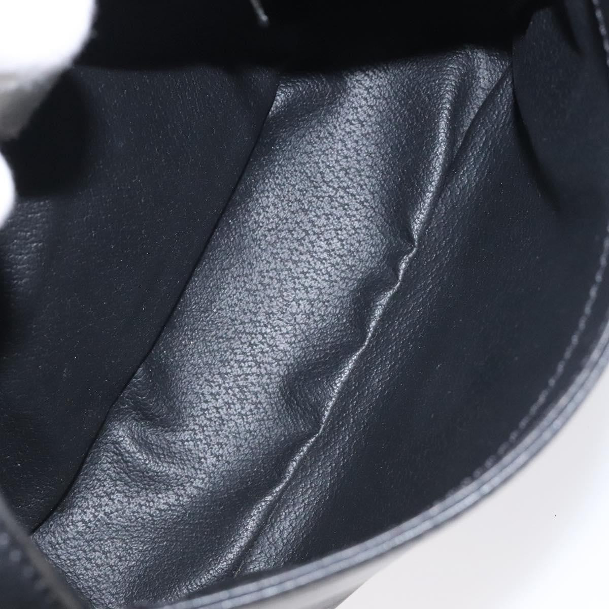 Celine Vintage Circle Logo Crossbody Bag Leather, BLACK, LEATHER, Shoulder bag